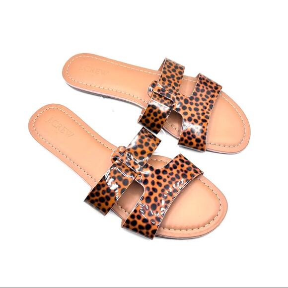 J.Crew Womens Animal Print Sandal Slide Sz 8 - Picture 6 of 7
